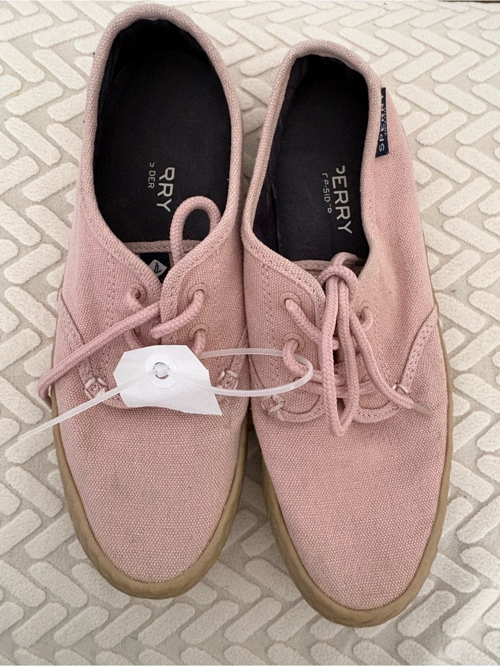 Sperry Women’s Blush Canvas Lace-Up Sneakers